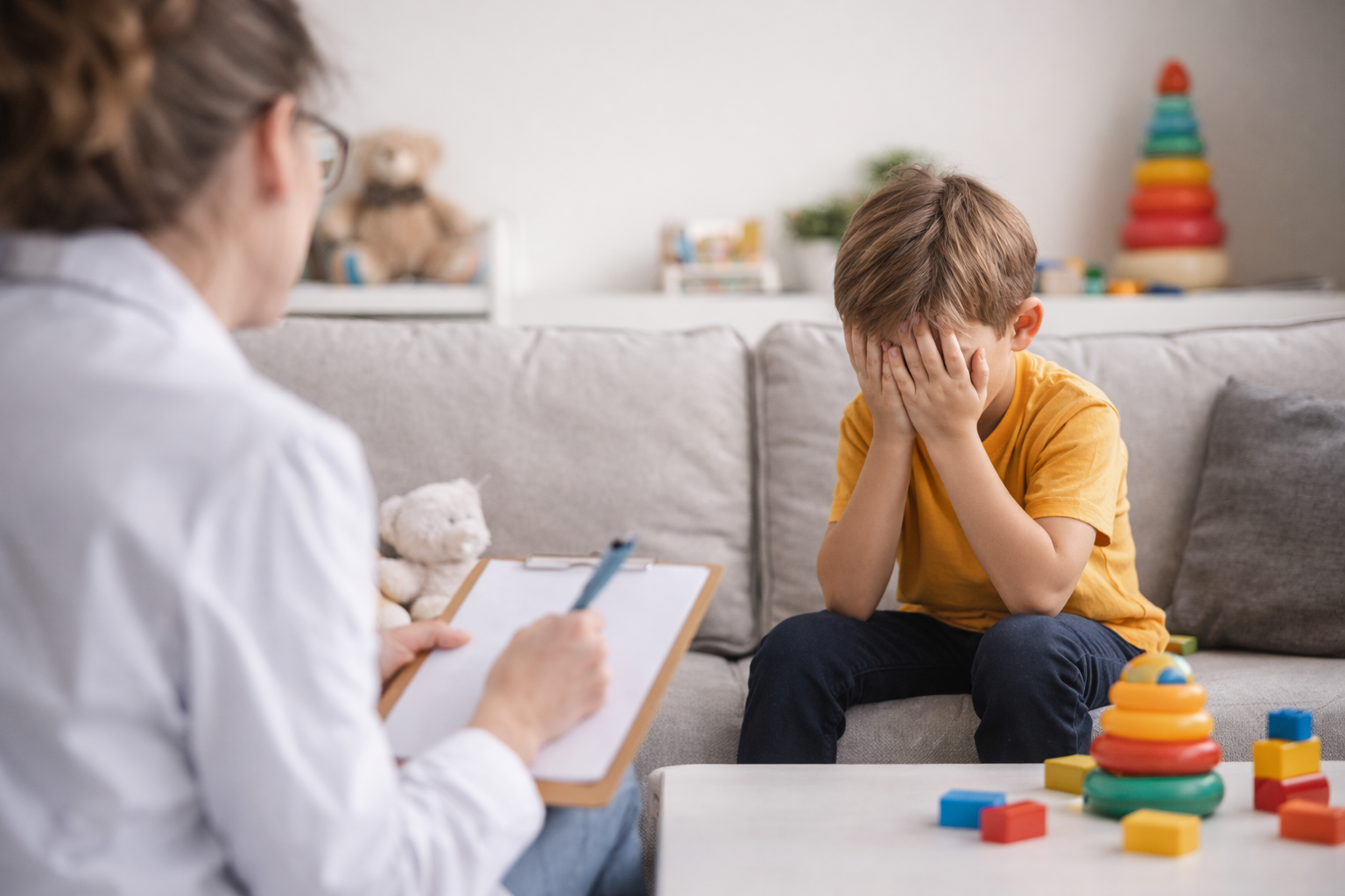 Criança na terapia infantil