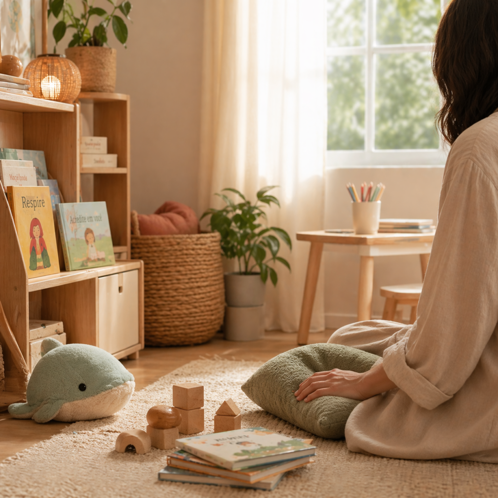 Ambiente acolhedor que representa proteção da infância e cuidado emocional no desenvolvimento infantil